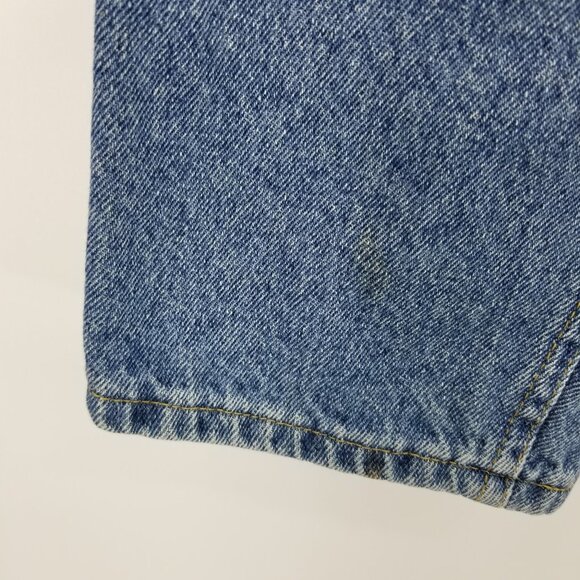 Vintage 90s Lee Size 16 Mom Jeans Cinched Sides Light Medium Wash Tapered Leg - Picture 3 of 9